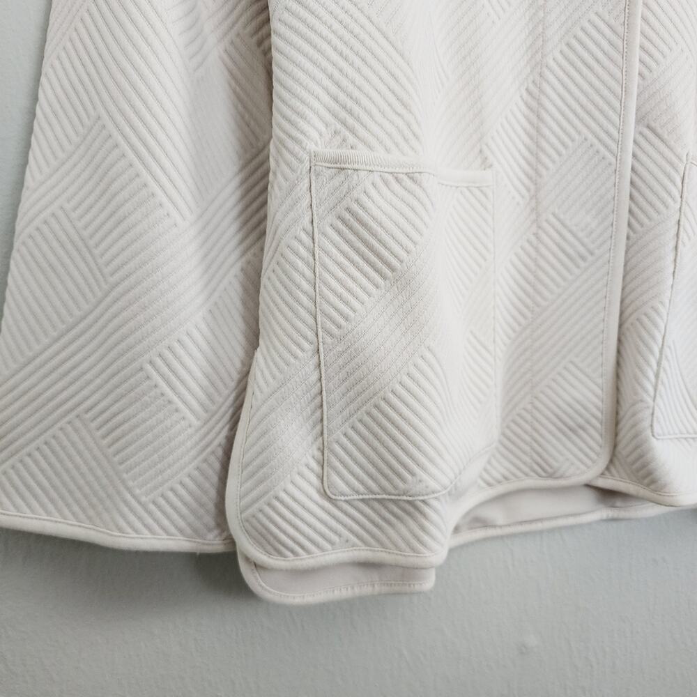 Sanctuary Paris Quilted Textured Knit Jacket Eco Natural Collarless NWT Small - Picture 6 of 14